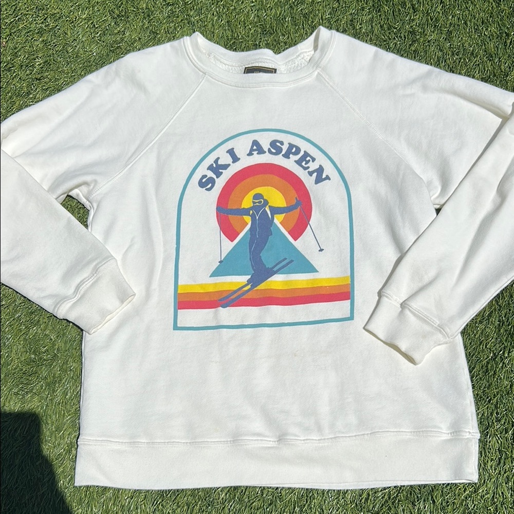 White Ski Aspen Sweatshirt